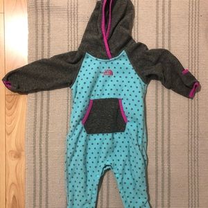 North face 6-12 month fleece bunting